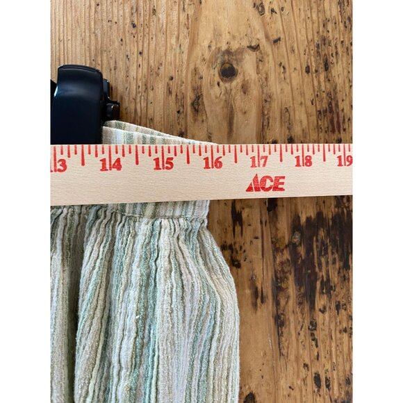 Hunt Club Women’s Tall Green Striped Pull-On Maxi Skirt M-Tall 100% Cotton - Picture 6 of 7